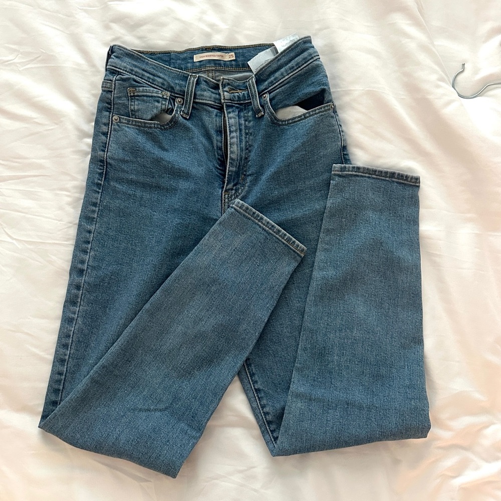 levi’s high waisted taper jeans